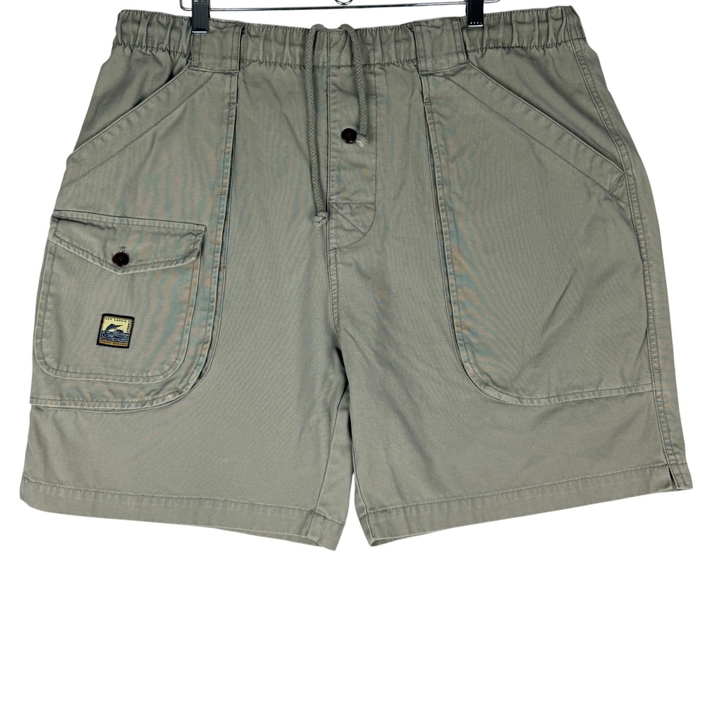 Vintage Tommy Bahama Key Largo Cargo Shorts Mens XL Sage Green Cotton Y2K - Picture 1 of 13